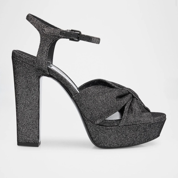 Jimmy Choo Shoes - JIMMY CHOO Heloise Glitter Knot Platform Sandals 120mm Size 10US